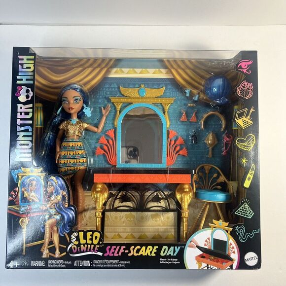 Monster High Cleo De Nile Self Scare Day Doll And Vanity Set With acessories NEW - Picture 5 of 6